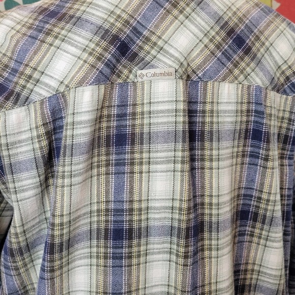 Womens Columbia 1/4 Zip Pullover Cotton Medium Plaid - Picture 14 of 16